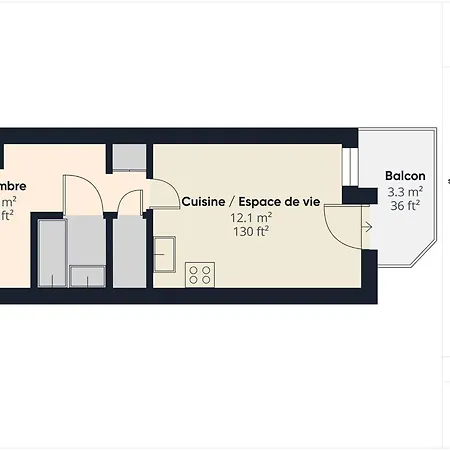 A 80m Des Pistes Avec Parking Et Balcon Expose Sud